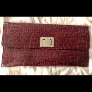 Like New! Oversized faux alligator clutch